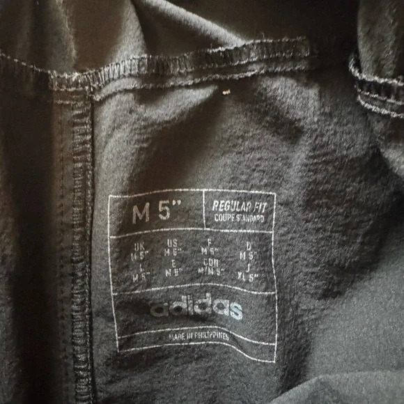 adidas Men's Black Cordura Athletic Shorts 5’ - Picture 3 of 4